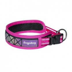 COLLIER REFLECHISSANT pour chien BORÉAL couleur rose FREEDOG-DOGFRENCHTOUCH