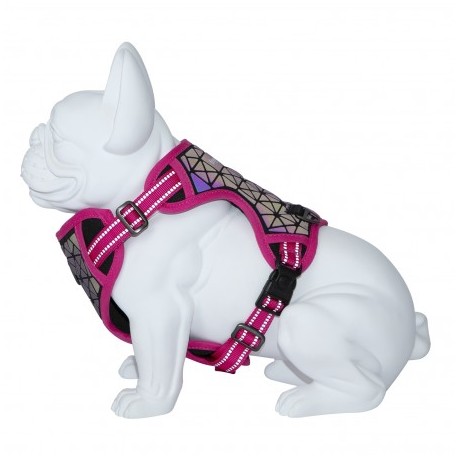 HARNAIS REFLECHISSANT pour chien BORÉAL couleur rose FREEDOG-DOGFRENCHTOUCH