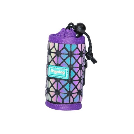 DISTRIBUTEUR SACHETS RAMASSE CROTTES pour chien BORÉAL couleur violet FREEDOG-DOGFRENCHTOUCH