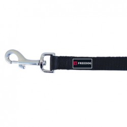 Laisse nylon ERGONOMIQUE noir pour chien FREEDOG