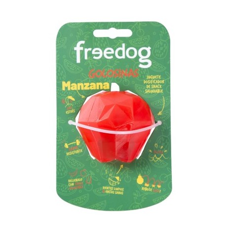 JOUET ET DISTRIBUTEUR FRIANDISES pour chien ou chat POMME FREEDOG-DOGFRENCHTOUCH