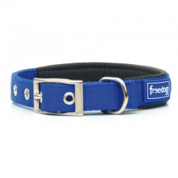 COLLIER ERGONOMIQUE pour chien nylon couleur bleu FREEDOG-DOGFRENCHTOUCH