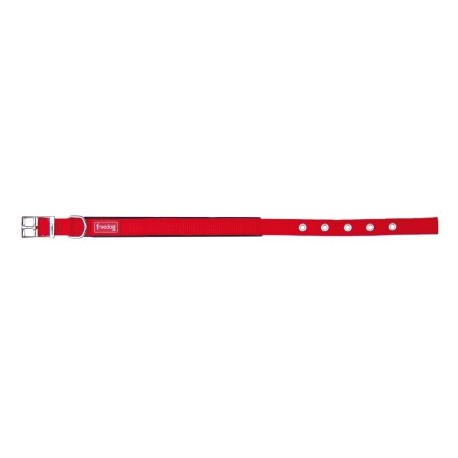 Collier nylon ergonomique rouge pour chien FREEDOG