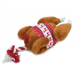 JOUET pour chien PELUCHE DINDE de Noël SONORE BEEZTEES-DOGFRENCHTOUCH