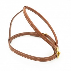 Harnais cuir de veau souple couleur marron pour chien CAMON