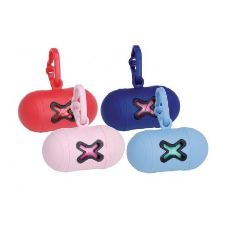 Distributeur sachets ramasse crottes forme os bleu foncé CAMON