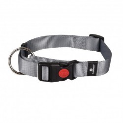 Collier nylon pour chien réglable gris FLAMINGO