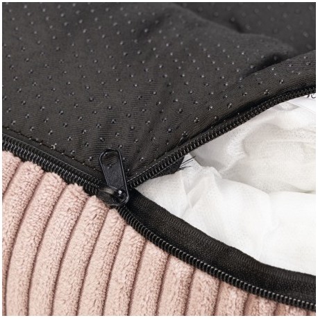 COUSSIN DEHOUSSABLE pour chien ou chat VELOURS CÔTELE gris DESIGNED BY LOTTE-DOGFRENCHTOUCH