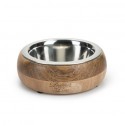 GAMELLE pour chien bois et bol acier MANDIRA DESIGNED BY LOTTE