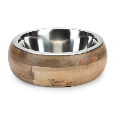 GAMELLE pour chien bois et bol acier MANDIRA DESIGNED BY LOTTE
