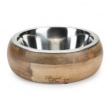 GAMELLE pour chien bois et bol acier MANDIRA DESIGNED BY LOTTE