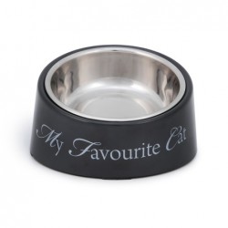 Gamelle pour chat MY FAVORITE CAT gris DESIGNED BY LOTTE