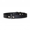 Collier cuir noir pour chien RONDO KARLIE