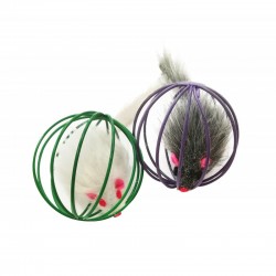JOUET pour chat BALLE SOURIS fil acier de 5cm FREEDOG-DOGFRENCHTOUCH