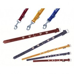 Ensemble collier et laisse assortie façon croco KARLIE