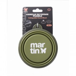 GAMELLE DE VOYAGE PLIABLE pour chien chat KAKI MARTIN SELLIER-DOGFRENCHTOUCH
