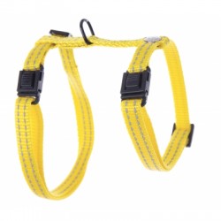 Harnais réglable nylon "Flash" jaune pour chat  ARKA HAOK