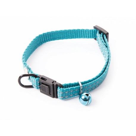 Collier réglable pour chat en nylon bleu FLASH MARTIN SELLIER