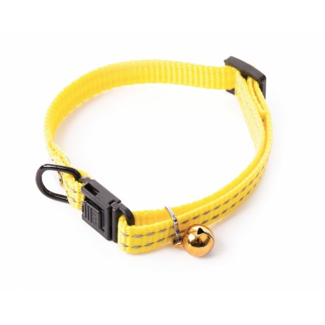 Collier réglable nylon "Flash" jaune pour chat ARKA HAOK