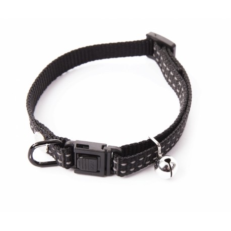 Collier réglable pour chat en nylon noir FLASH MARTIN SELLIER