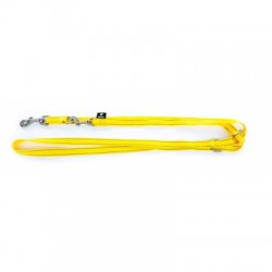 LAISSE pour chien NEO PLUS 3 POSITIONS COUTURES REFLECHISSANTES jaune ARKA HAOK-DOGFRENCHTOUCH