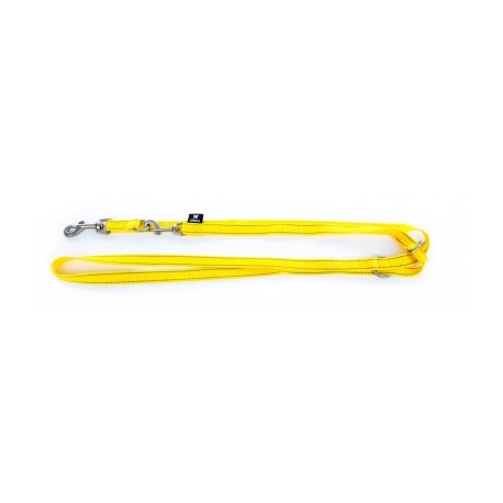 LAISSE pour chien NEO PLUS 3 POSITIONS COUTURES REFLECHISSANTES jaune ARKA HAOK-DOGFRENCHTOUCH