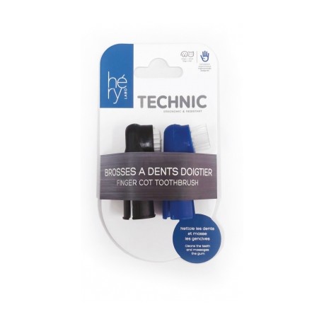 BROSSE A DENTS LOT DE 2 pour chien DOIGTIER TECHNIC HERY-DOGFRENCHTOUCH