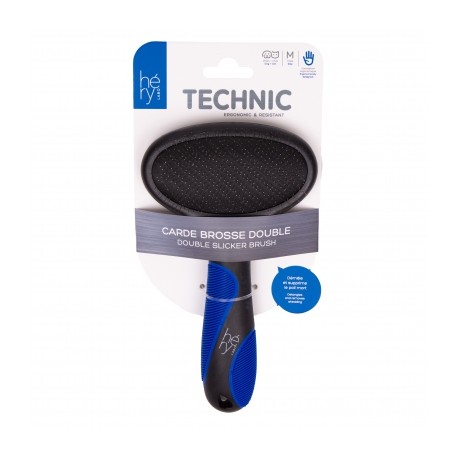 Carde brosse double M pour chien et chat HERY