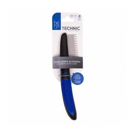 Peigne dents alternées pour chien et chat HERY