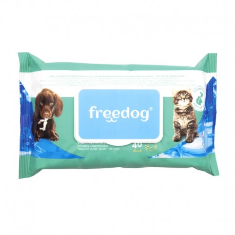 Lingettes nettoyantes pour les yeux chien et chat FREEDOG