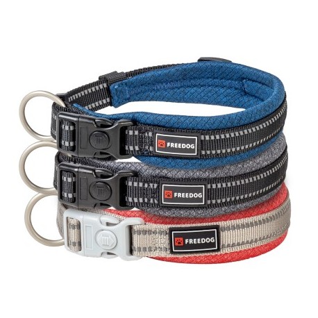 COLLIER REFLECHISSANT pour chien SHIVA couleur rouge FREEDOG-DOGFRENCHTOUCH