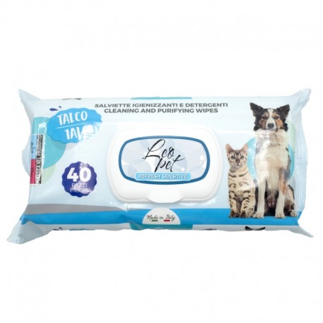 40 Lingettes nettoyantes pour chien et chat LEOPET