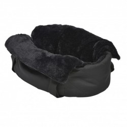 SAC DE TRANSPORT TRANSFORMABLE pour chien couleur noir MOELLEUX BOBBY - DOGFRENCHTOUCH