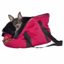 Sac de transport transformable pour chien couleur framboise MOELLEUX BOBBY