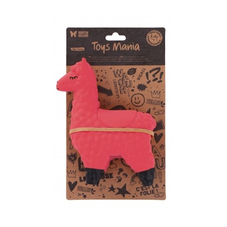 Jouet Collection 4 pattes LAMA rose fluo pour chien MARTIN SELLIER