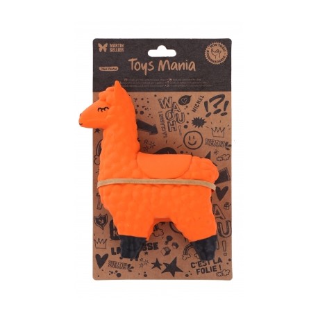 Jouet Collection 4 pattes LAMA orange fluo pour chien MARTIN SELLIER