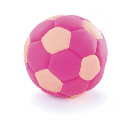 Balle de foot en latex bleu/rose pour chien MARTIN SELLIER