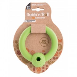 JOUET pour chien RUBB'N'TREATS ANNEAU FLOTTANT spécial friandise vert 10,5cm pour chien RUBB'N'ROLL-DOGFRENCHTOUCH