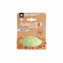 LOT de 12 balles Rubb'N'Roll 6 cm bleu blanc rouge pour chien