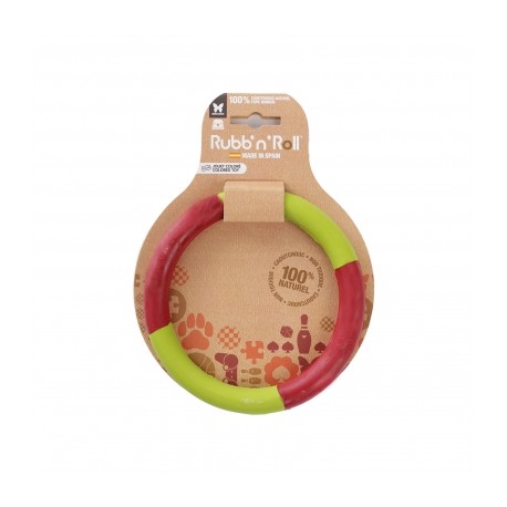 JOUET pour chien RUBB'N'COLOR ANNEAUX 3 couleurs 14,5 cm RUBB'N'ROLL
