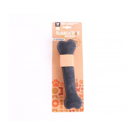 JOUET pour chien RUBB'N'BLACK OS noir ultra résistant 22cm RUBB'N'ROLL