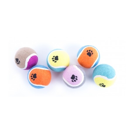 JOUETS pour chien LOT DE 4 FILETS de 6 BALLES DE TENNIS MARTIN SELLIER-DOGFRENCHTOUCH