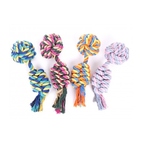 JOUETS pour chien LOT DE 4 BALLES + CORDE en coton 25CM MARTIN SELLIER-DOGFRENCHTOUCH