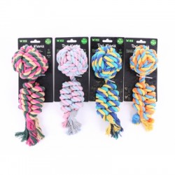 JOUETS pour chien LOT DE 4 BALLES + CORDE en coton 25CM MARTIN SELLIER-DOGFRENCHTOUCH