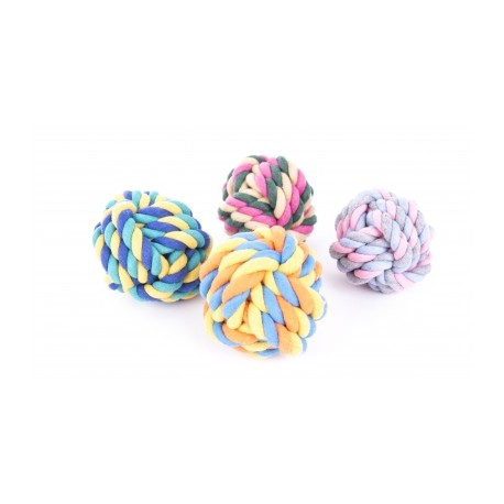 JOUETS pour chien LOT DE 4 BALLES coton 7CM MARTIN SELLIER-DOGFRENCHTOUCH