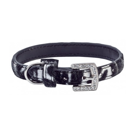 Collier noir et strass pour chien KANANGA VIVOG