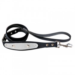 Laisse noire spécial race Lévrier VIVOG