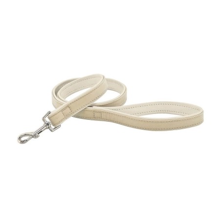 Laisse en cuir blanc Glacon pour chien VIVOG