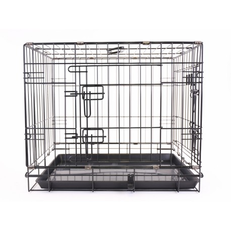 Cage De Transport Pour Chien Doghead - Aluminium Et MDF, 80x85x63cm, Structure Trapézoïdale