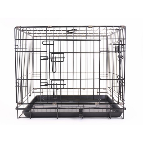 Cage de transport pliante pour chien en métal VIVOG